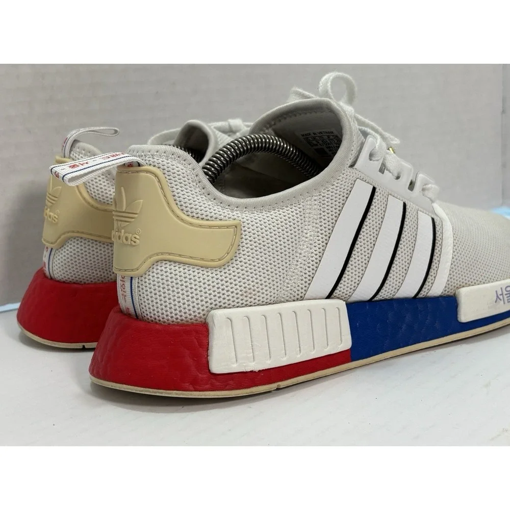 Adidas‎ NMD_R1 Seoul United By Sneakers FY1163 White Red Blue Sz 9.5